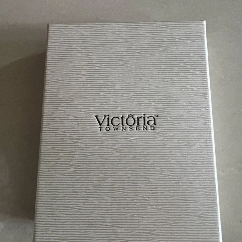New Victoria Townsend 1 CT TW Genuine Rose Cut Diamond Silver Necklace $400